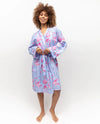 Cyberjammies Short Dressing Gown- Zoey-Flamingo Print