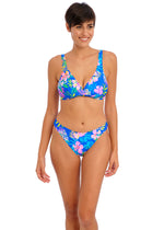 Freya High Leg Bikini Brief-Hot Tropics- Blue