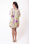 Christine Silk Short Robe - Floral Print- Made in Canada