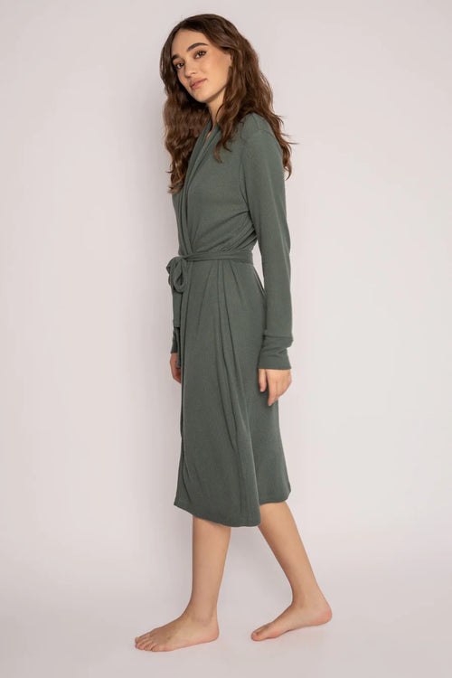 PJ Salvage Long Robe-Textured Essentials-Green