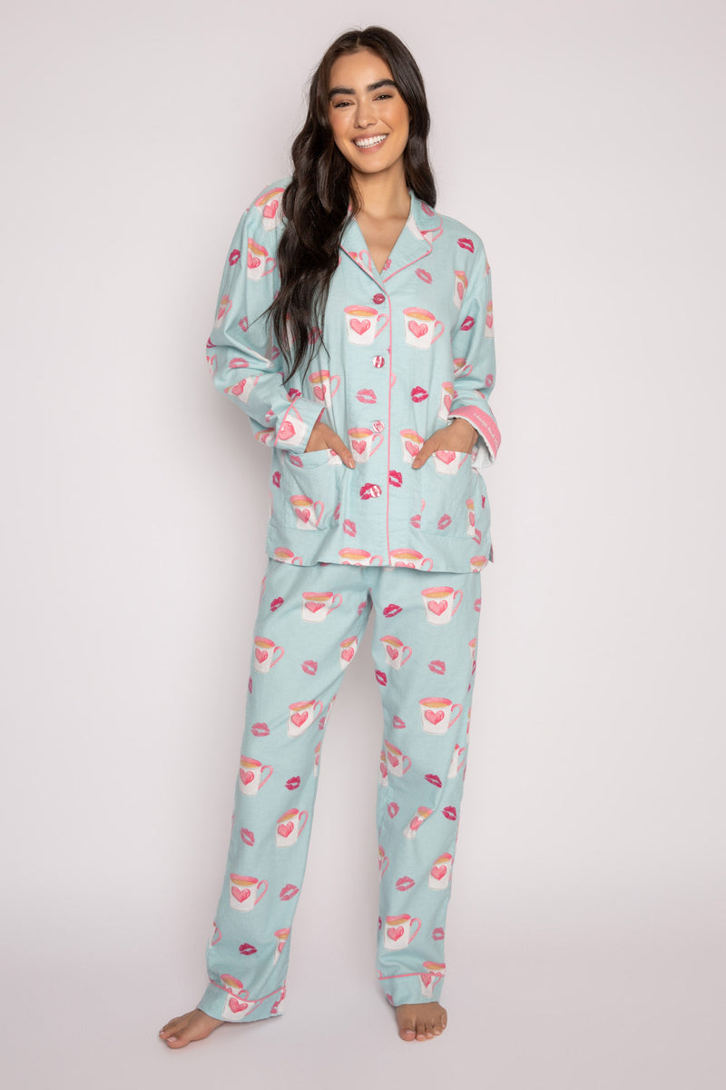 PJ Salvage  PJ set - Flannels - Aqua