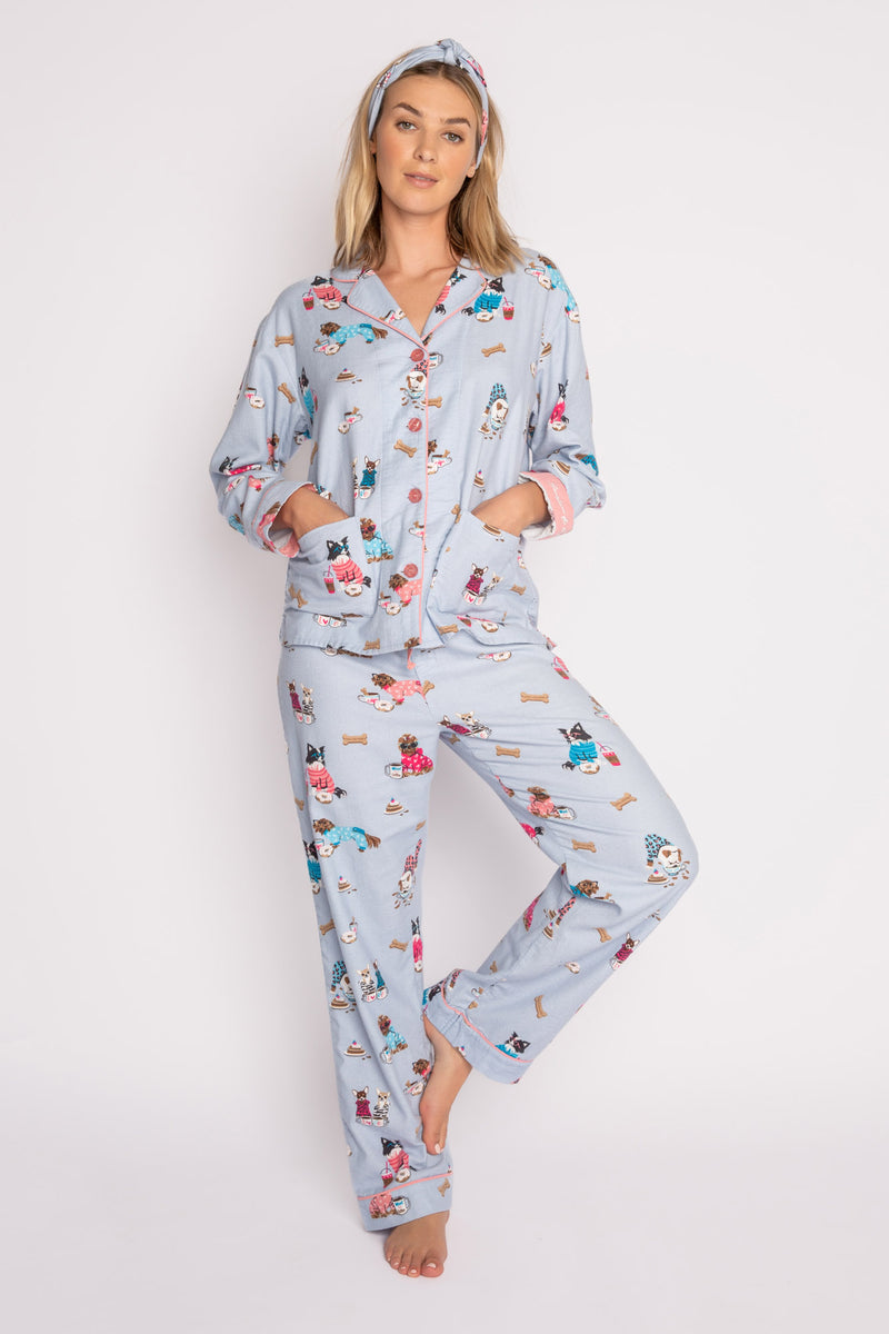 PJ Salvage  PJ set - Flannels - Sky Blue