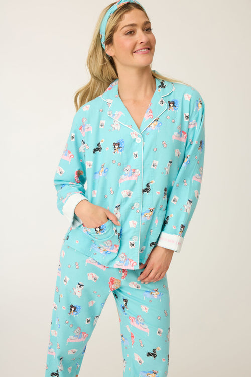 PJ Salvage Set-Turquoise