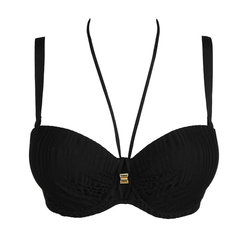 Prima Donna Padded Strapless Bikini Top-Kiruna- Black