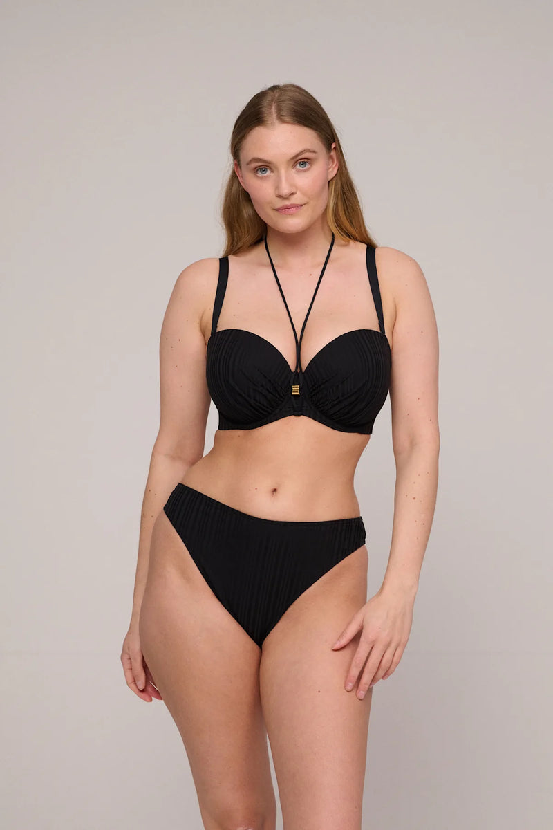 Prima Donna Padded Strapless Bikini Top-Kiruna- Black