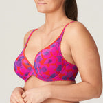 Prima Donna Twist Half Padded Plunge Bra-Fuchsia Pink