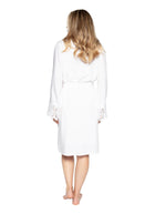 Cyberjammies Embroidered Short Dressing Gown - White