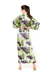 Christine Silk Long Robe - Pagoda Print - Made in Canada