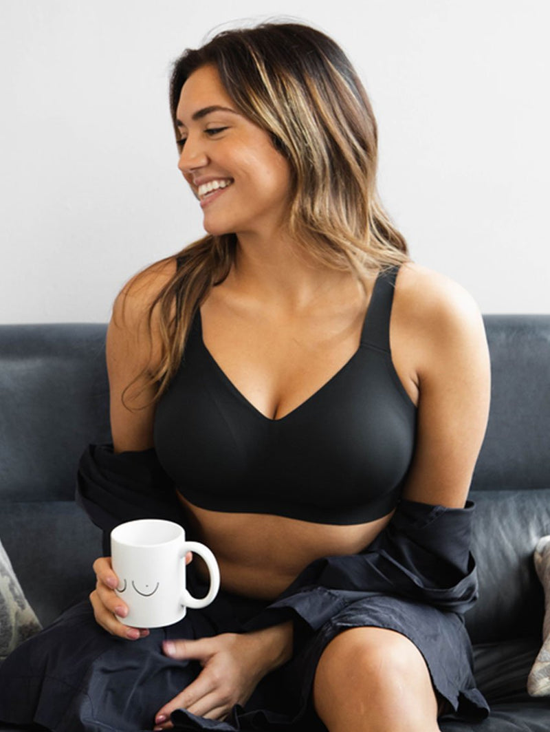 No Wire Bra, up to H Cup, Total Comfort Bra - Black , Nude – GoodNight  GoodMorning