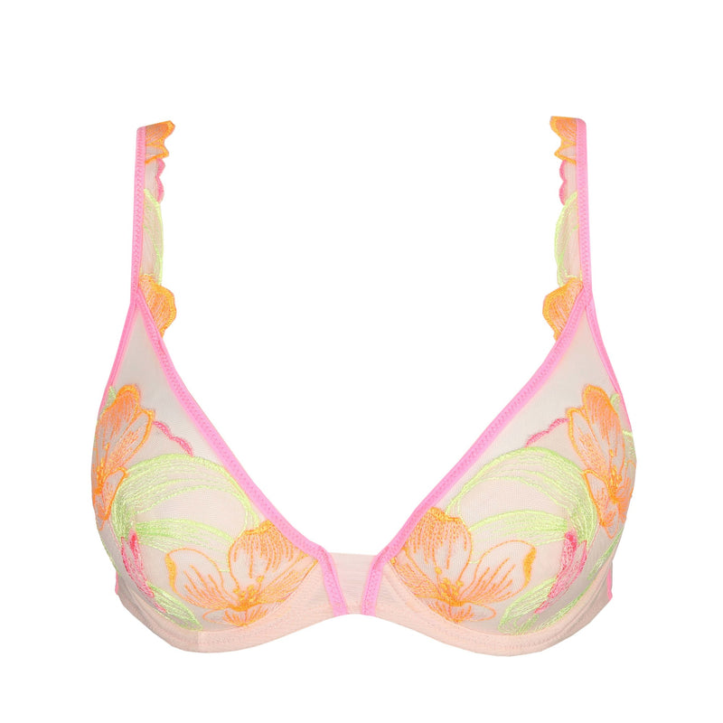 Marie Jo Deep Plunge Wire Bra - Georgia - Neon Crush