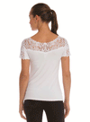 Arianne Teri Top - T-shirt Lace - White
