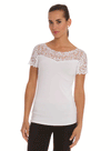 Arianne Teri Top - T-shirt Lace - White